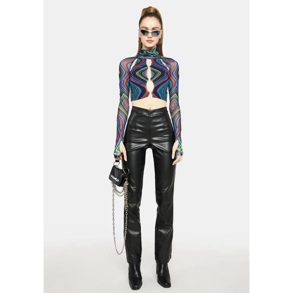 AFRM Maui Mesh Turtleneck Top